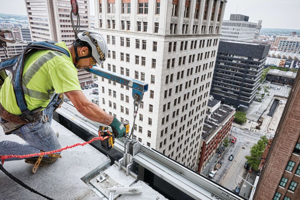 XR impact driver being used by a construction worker