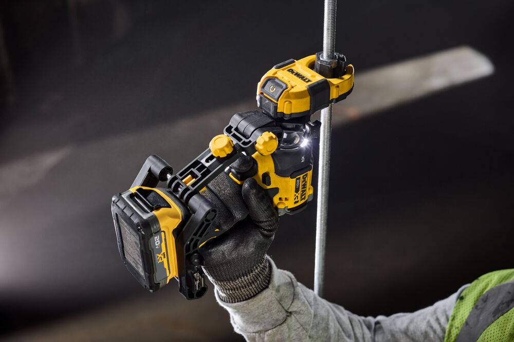 Nut Runner Attachment user threading rod up with nut runner