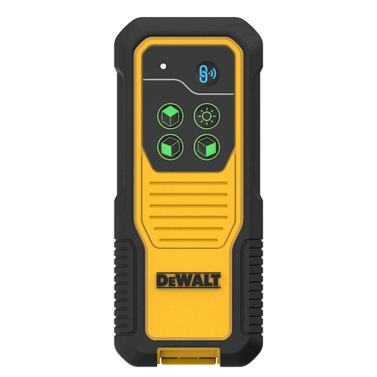 Front view of the BLUETOOTH® Remote Control for USB DCLE14301G/GB Green 3X180° Line Laser on white