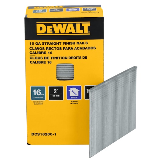 16GA Straight Finish Nails - 2" (1,000 Pack)