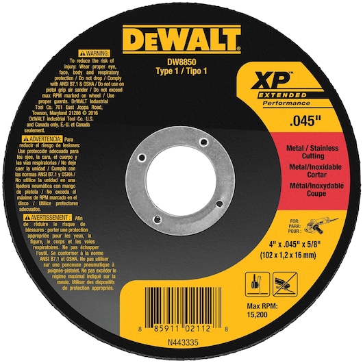 XP Metal Cutting Wheels Type 1.