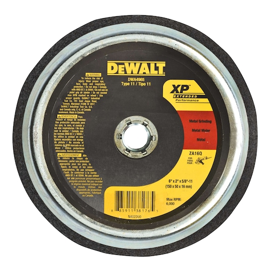 profile of XP Metal Grinding Cup Wheels Type 11.