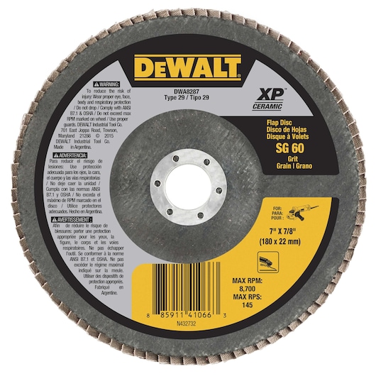 X P CERAMIC FLAP DISC TYPE 28.