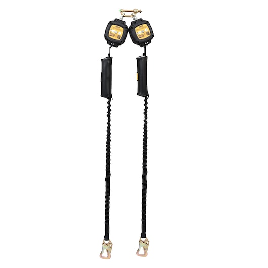 Front view of DEWALT D100P-TB Personal SRL – Tie-Back – Twin – Steel Snap hook