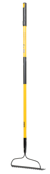 60 inch Fiberglass Handle 16-Tine Bow Rake on white background